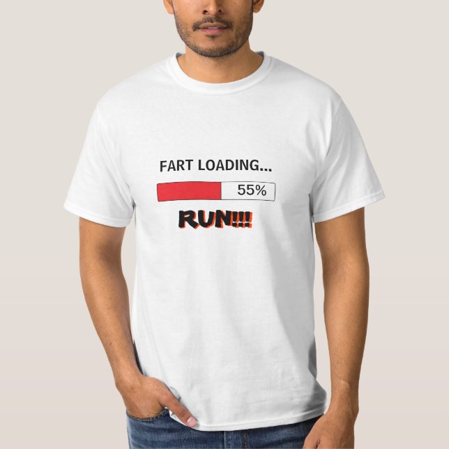 Funny T - Shirt für Männer FURZ LADEN RUN (Vorderseite)