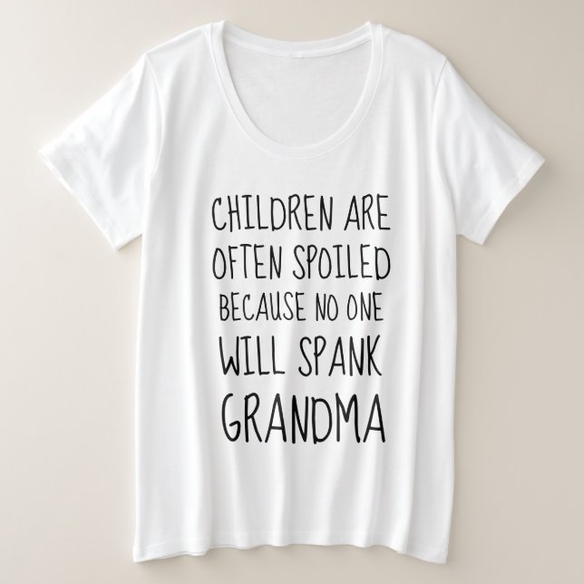 Funny T - Shirt für Oma, NIEMAND SPANKT (Design vorne)