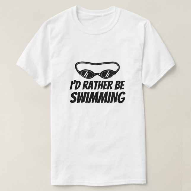 Funny t Shirt für Schwimmer - ich möchte lieber sc (Design vorne)