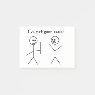 Funny T - Shirt "Ich got deinen Rücken" Post-it Klebezettel