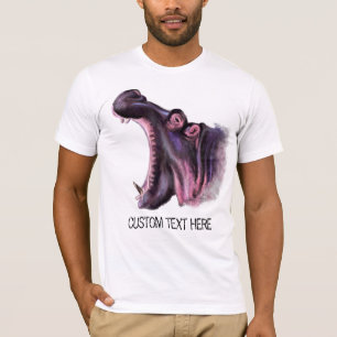 Funny T - Shirt mit Big Hippo und benutzerdefinier