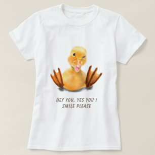 Funny T - Shirt mit Happy Duck - Benutzerdefiniert
