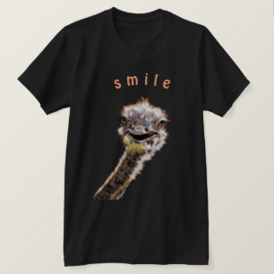 Funny T - Shirt mit Happy Ostrich Smile - Playful