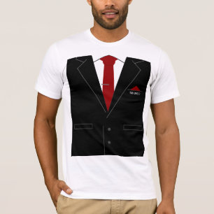 Funny T - Shirt mit Schwarzer Anzug und Krawatte -