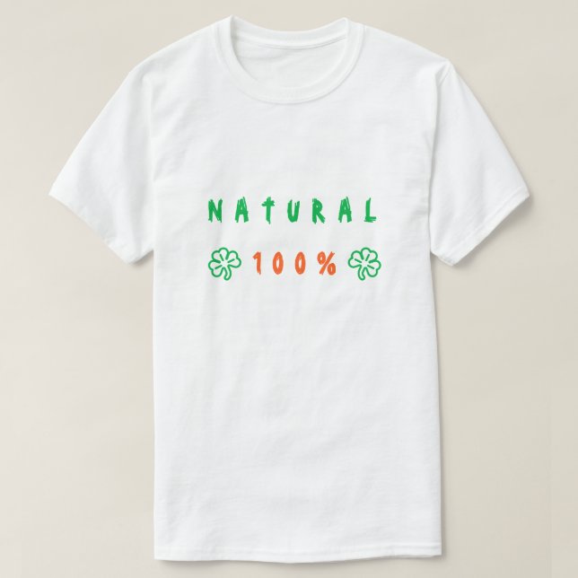 Funny T - Shirt Natural - Benutzerdefinierter Text (Design vorne)