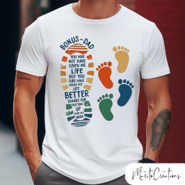 Funny t-shirt with daddy's footprint design