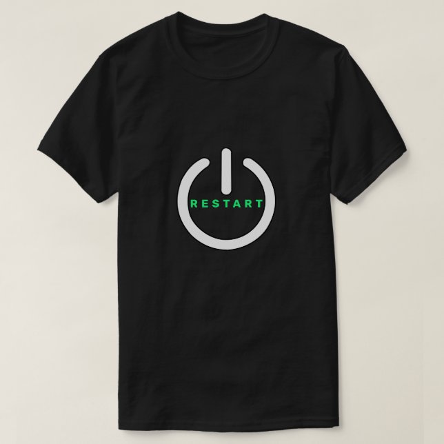 Funny T - Shirt with Reset Button - Benutzerdefini (Design vorne)
