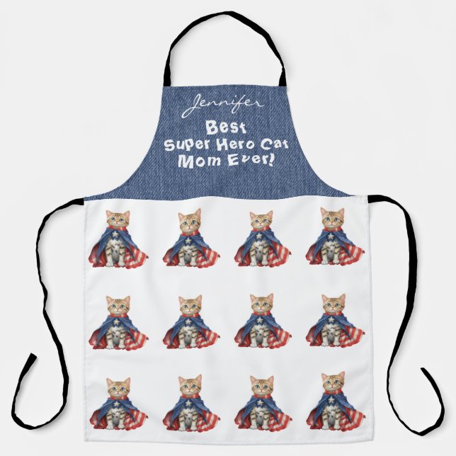 Funny Tabby Cat All-Over Print Schürze (Vorderseite)