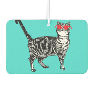 Funny Tabby Cat Katzen Sonnenbrille Car Air Freshe Autolufterfrischer