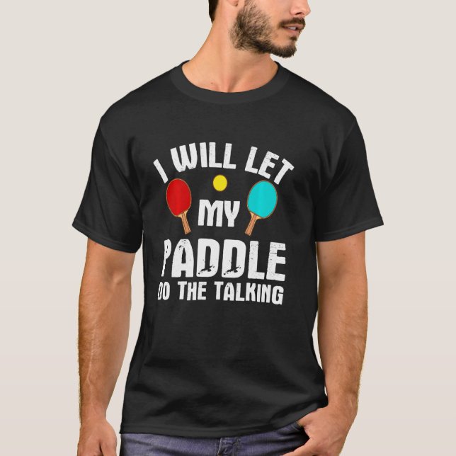 Funny Table Tennis für Damen Paddelpong T-Shirt (Vorderseite)