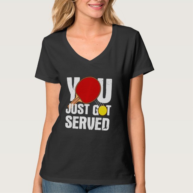 Funny Table Tennis für Damen Ping Pong Player T-Shirt (Vorderseite)