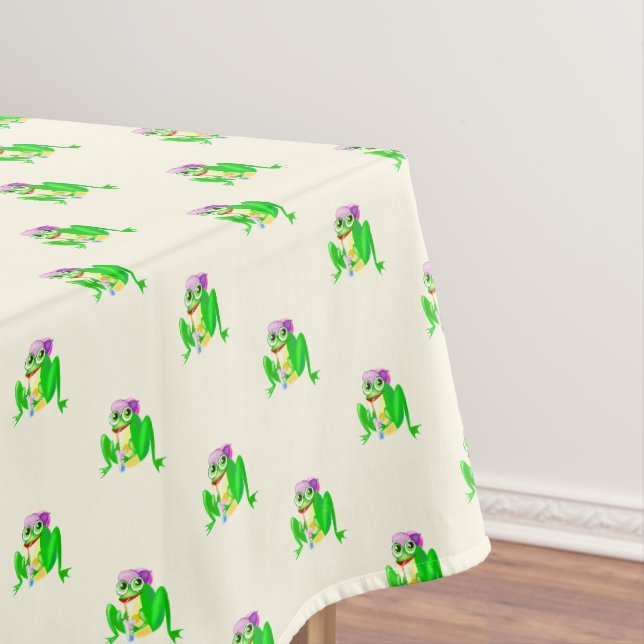 Funny Tableclout with Happy Frogs - Wählen Sie Far Tischdecke (Beispiel)