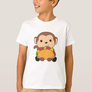 Funny Taco Affen Tacos Mexiko Süßer Affe T-Shirt