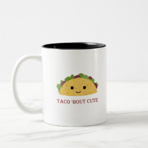 Funny Taco Bout Niedlich Pun und Kawaii Taco Zweifarbige Tasse