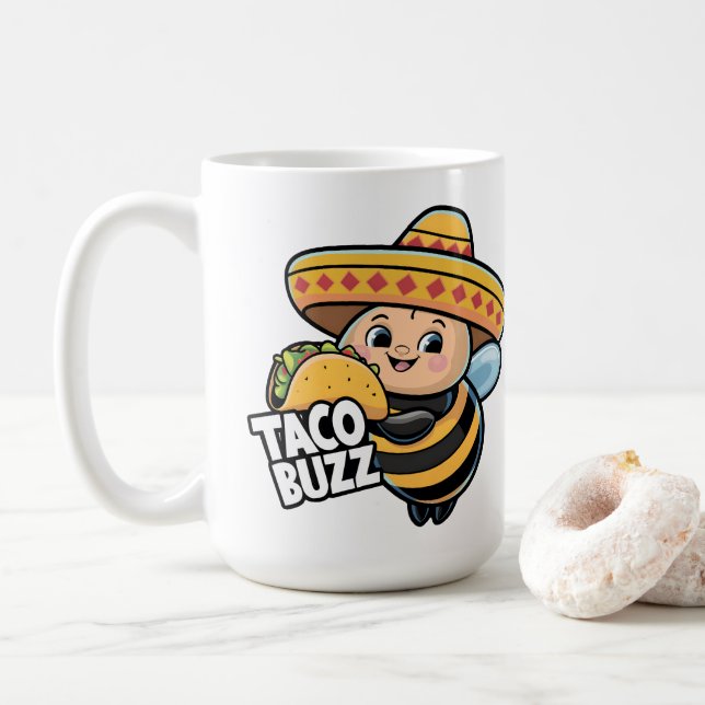 Funny Taco Buzz Bumble Bee Kaffeetasse (Mit Donut)