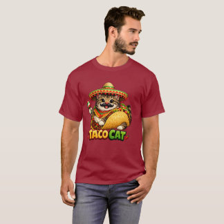 Funny Taco Cat – Mexican Cat Lover Illustration T-Shirt