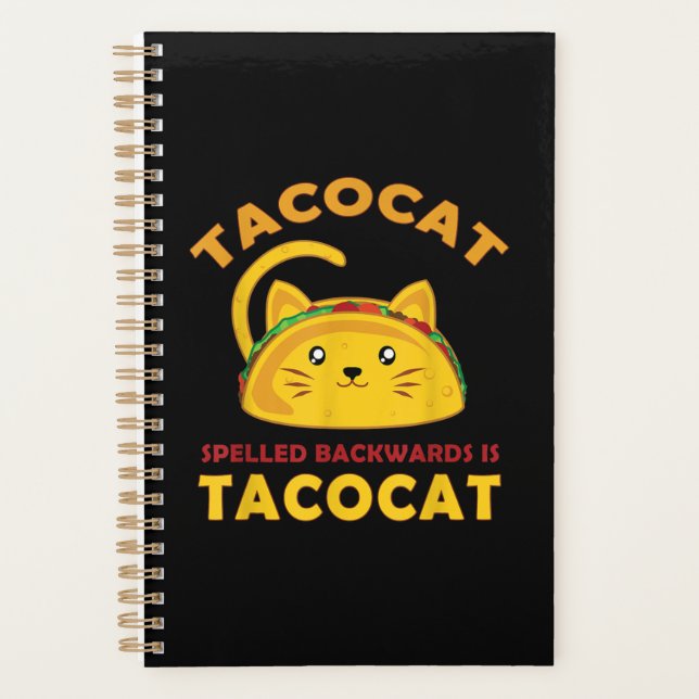 Funny Taco Cat Zitat Meme Einzigartige Männer Kind Planer (Vorderseite)