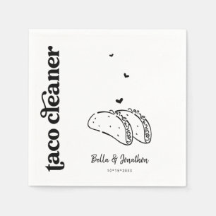Funny Taco Cleaner Wedding Napkin Serviette