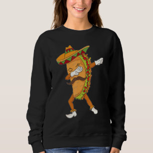 Funny Taco Dabbing Post Mexikanischer Food Junkie Sweatshirt