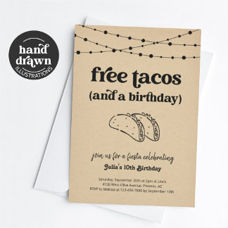 Funny Taco Geburtstagsparty Einladung
