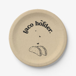 Funny ' Taco Holder ' Plate Pappteller