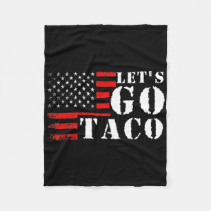 Funny Taco Let's Go Taco Fleecedecke