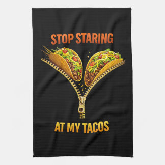Funny Taco Lover Stop Staring Geschirrtuch