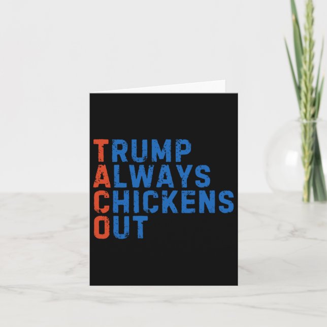 Funny Taco Meme Trump vertreibt immer die Zölle. Karte (Vorderseite)