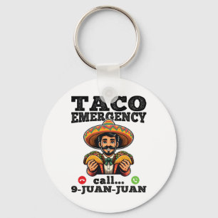 Funny Taco Notruf 9 Juan Juan für Cinco de Schlüsselanhänger