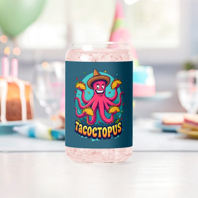 Funny Taco Octopus Cartoon Food Puff Dosenglas (Insitu (Geburtstag))