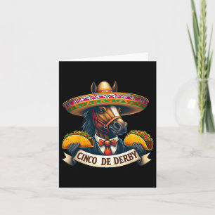 Funny Taco Racing Vintages Cinco De Der Karte