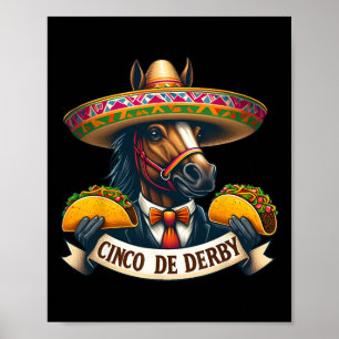 Funny Taco Racing Vintages Cinco De Der Poster