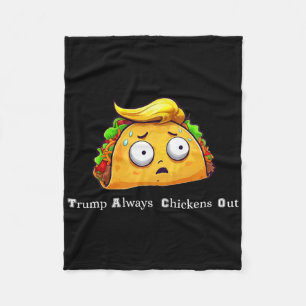 Funny Taco Trump hält immer die Hühner aus Niedlic Fleecedecke