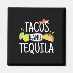 Funny Tacos und Tequila Mexican Sombrero T-Shirt G Magnet