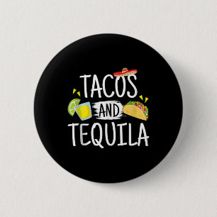 Funny Tacos und Tequila Mexican Sombrero Tank Top Button