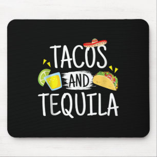Funny Tacos und Tequila Mexican Sombrero Tank Top Mousepad