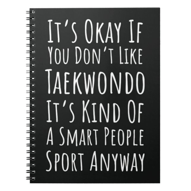 Funny Taekwondo Gifts Lover Martial Arts TKD Notizblock (Vorderseite)