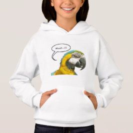 Funny Talking Parrot Face Hoodie