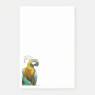 Funny Talking Parrot Notes Post-it Klebezettel