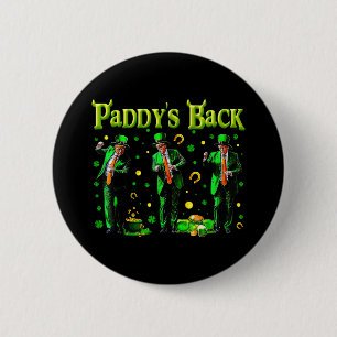 Funny tanzt Trump St Patricks Day Paddys zurück Button