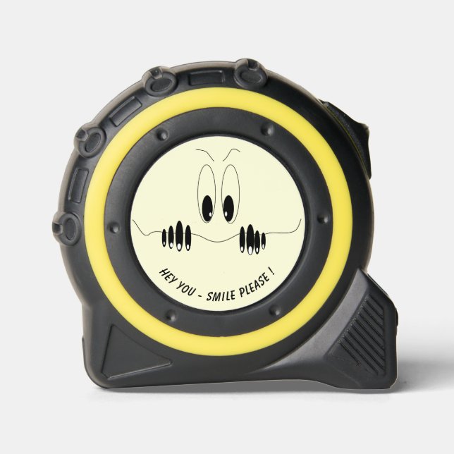 Funny Tape Measure with Playful Curious Eyes Maßband (Vorderseite)