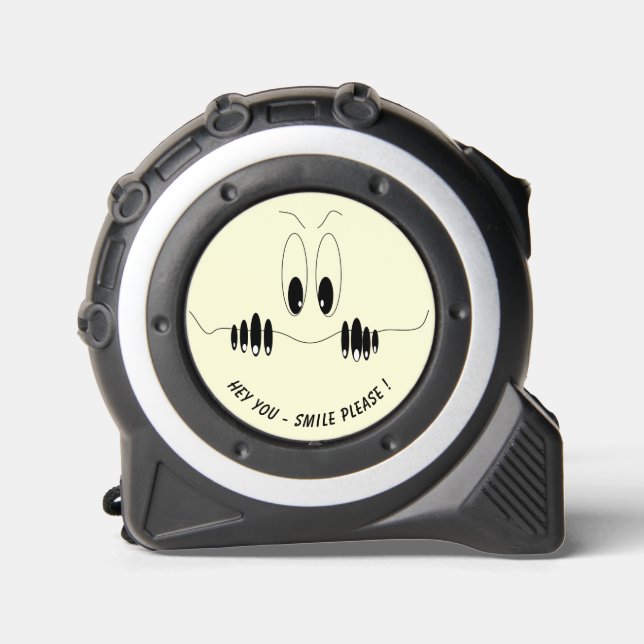 Funny Tape Measure with Playful Curious Eyes Maßband (Vorderseite)