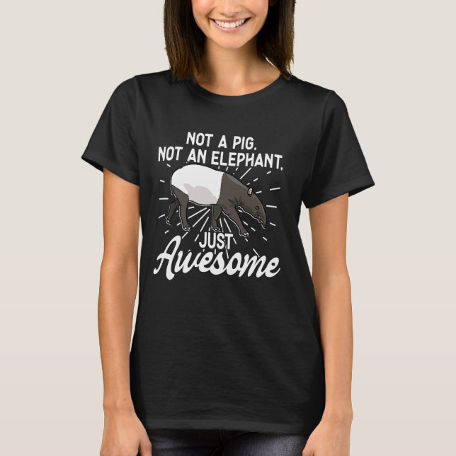 Funny Tapir Lover Zookeeper Scene T-Shirt (Vorderseite)