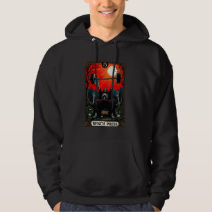 Funny Tarot Card Benz Press Gym Occult Workout - S Hoodie