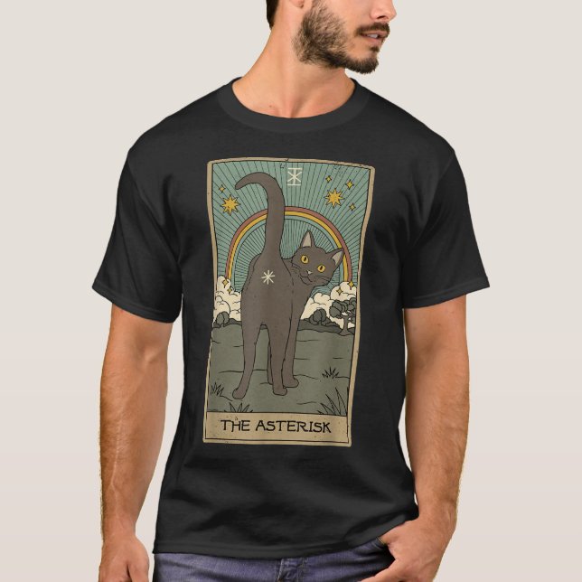 Funny Tarot Card Cat The Asterisk Lovers Cat Tarot T-Shirt (Vorderseite)