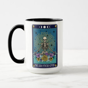 Funny Tarot Das Null-F*cks-Kartenskelett Tasse