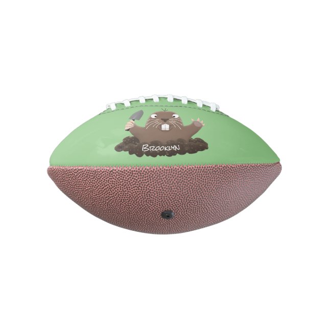 Funny Taschengopher Graben Cartoon Illustration Football (Gedreht 270)