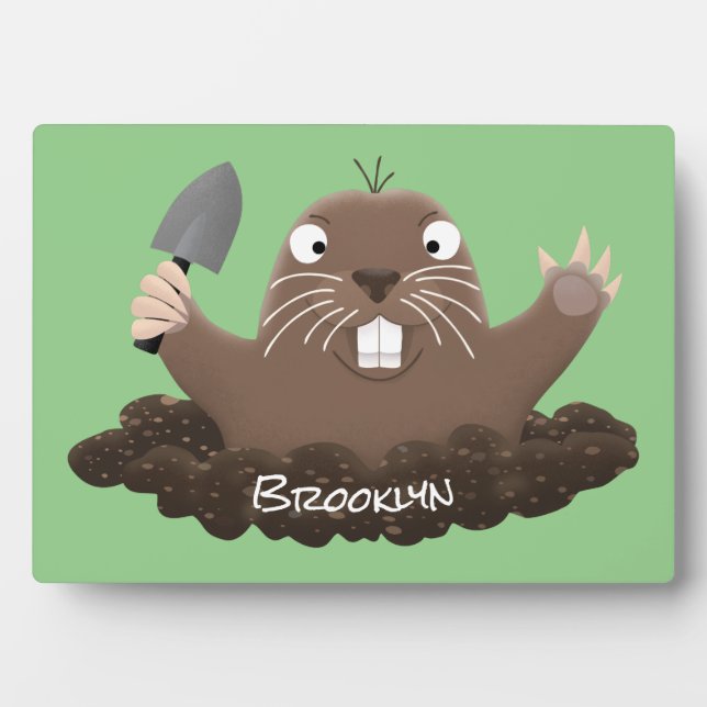 Funny Taschengopher Graben Cartoon Illustration Fotoplatte (Vorderseite)