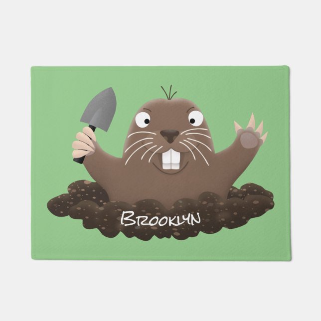 Funny Taschengopher Graben Cartoon Illustration Fußmatte (Vorderseite)