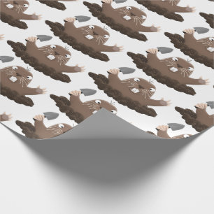 Funny Taschengopher Graben Cartoon Illustration Geschenkpapier
